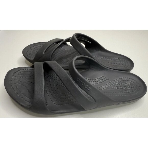 Crocs Kadee II Black Women's Sandals Slide Size 8 - Picture 3 of 6